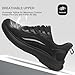 Treesky Non Slip Work Shoes for Women in Food Service - Slip Resistant, Comfortable & Lightweight Sneakers, Suitable for Restaurant, Kitchen & Nursing Crews (Black, Size 10.5)