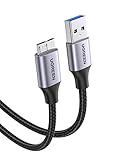 Synchronisieren und Schnellladen unterstützen: UGREEN Micro USB 3.0 Kabel ist geeignet für die Verbindung zwischen Micro USB 3.0 Anschluss ausgestatteten Peripherie wie externen USB 3.0 Festplatte, Smartphones, Tablets, Kamera und USB 3.0 Gerät wie Computer oder USB Ladegerät. Die Datenübertragungsrate kann bis zu 5 Gbps erreichen und die Ladeleistung ist 5V/2A max.