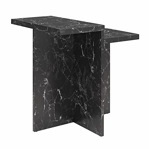 CosmoLiving by Cosmopolitan Brielle Accent Table, Black Faux Marble