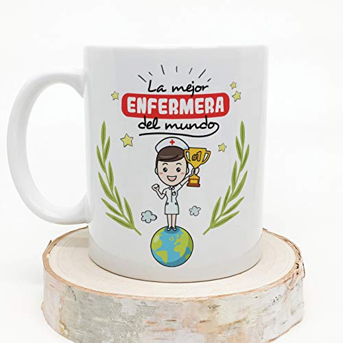 MUGFFINS Enfermera Tazas Originales de café y Desayuno para Regalar a Trabajadores Profesionales - La Mejor Enfermera… - Imagen 5