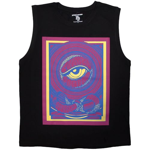 Primal Scream Psychedelic Eye Tank Top en coton doux imprimé 90s