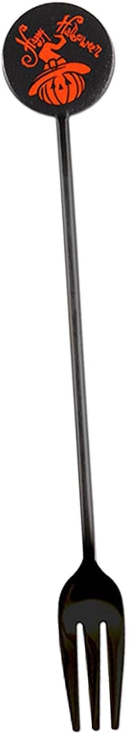Single Cutlery Decor Stainless Steel Flatware for Tea Party Restaurant Party Black Fork Pumpkin | Flatware & Silverware
