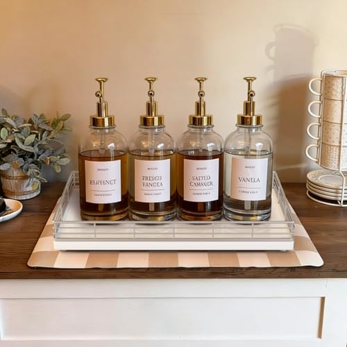 Bathroom-Vanity-Tray-13-x-8-Oak-Decorative-Wooden-Tray-for-Countertop-Large-Bathroom-Vanity-Organizer-Wood-Tray-for-Perfume-Skincare-Accessories-Storage-Vanity-Dresser-Decor-Silver-White