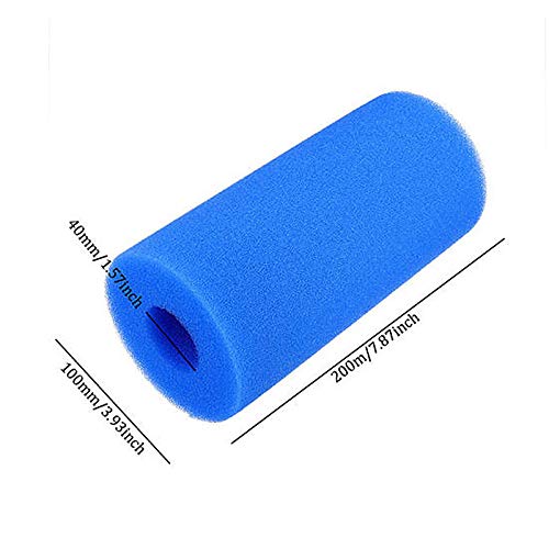 xbwwt Swimming Pool Filter Foam Sponge,PU Safe Material Sponge column Reusable Hot Tub Filter,Three Different Models Are Available(blue)