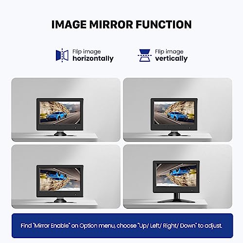 Eyoyo Mini Monitor 7 Inch Small Hdmi Monitor 1024X600 Lcd Screen Display Hmdi Av Vga Bnc Usb Input For Pc Cctv Security Camera Computer Laptop Raspi thumb #2