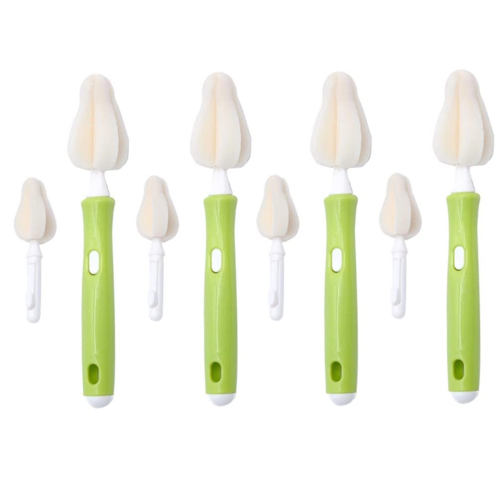 8PCS Milk Bottle Nipple Brushes Pacifier Sponge Cleaning Brush for Bottles and Accessories