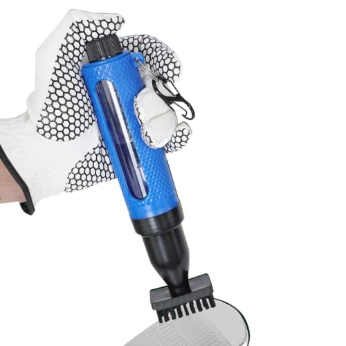 Cepillo para palos de golf portátil con botella tipo prensa para limpieza en el campo