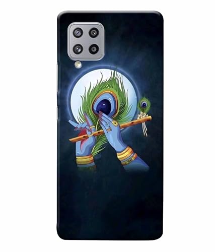 Image of Printed Hard Back Case Cover & Compatible for Samsung Galaxy F22 / Samsung Galaxy M22 | Krishna Vector Art (Multicolor) - D1200