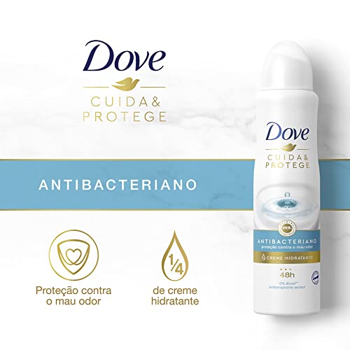Desodorante Antitranspirante Aerosol Dove Cuida & Protege 150Ml, Branco (A embalagem pode variar)