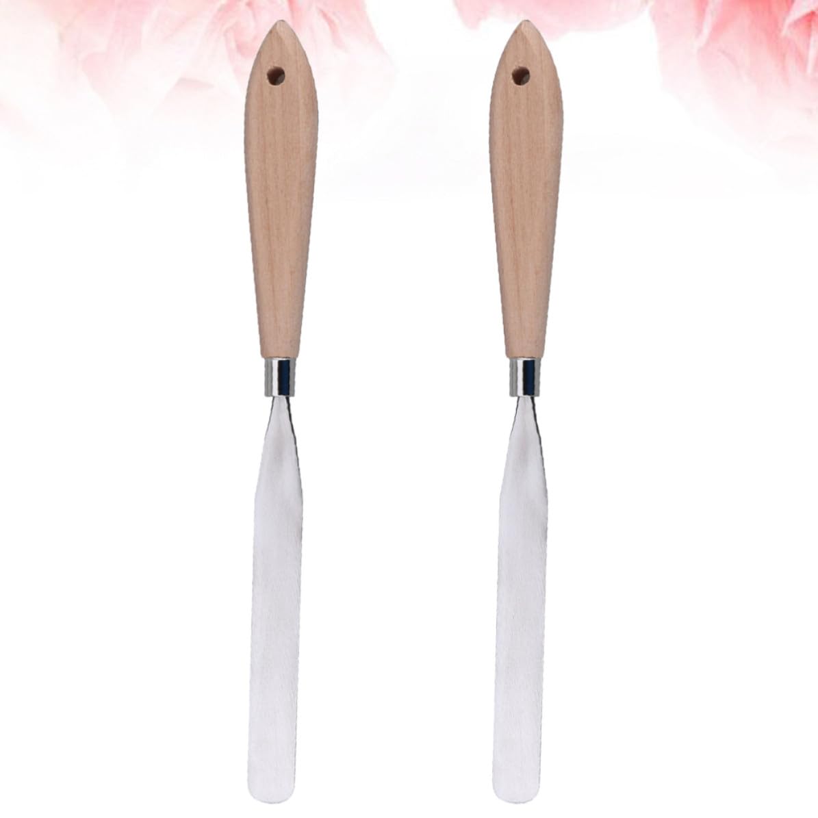 GALPADA Spatole per Pittura ad Olio e Lama in Acciaio Inossidabile Manico in 2 Pezzi Strumento per Miscelazione Pigmenti e Linee Lisce per Pittura Artistica
