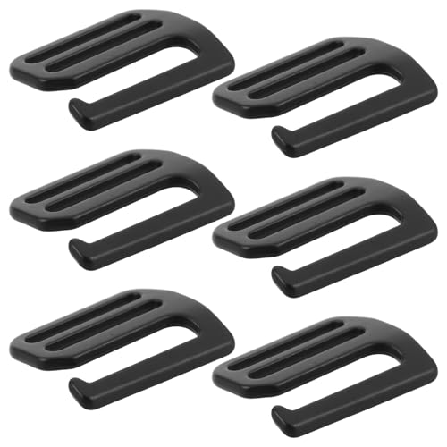 GARVALON 6pcs Adjustable Metal G-shaped Buckle Clips for Backpack Straps