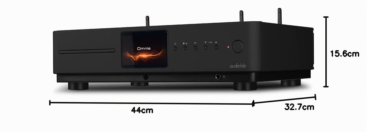 Audiolab - Sistema di streaming musicale all-in-one Omnia, con lettore CD play-fi, MQA, testato Roon, colore: nero