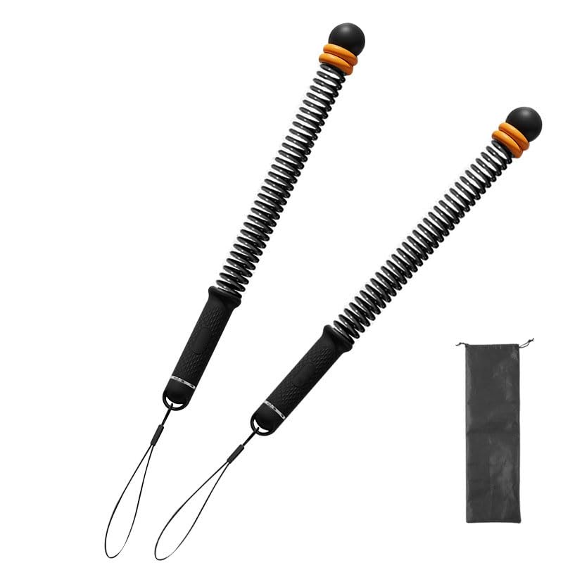 Ropeless Battle Rope, No Rope Battle Rope Exercise Equipment with Weighted Balls, Portable Full Body Workout Trainer for Home Gym, HIIT Strength Training and Cardio Fitness,Black