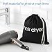 Hair Dryer Bag, Drawstring Blow Dryer Bag Hairdryer Organizer Container Bags, Black Hair Dryers Storage Case for Travel, Bathroom, Women, Men, Home