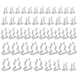 48 Pcs Spring Terry Clips Set, Spring Clamps Tool Holders Mop Clips For Storage Of Brooms, Brushes, Rakes, And Pipes 10Mm, 12Mm, 19Mm, 25Mm For Hanging Garage Shed Patio Garden Home Organization