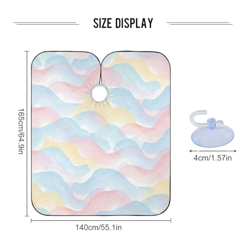 Capa de barbería impermeable para hombres Kigai Watercolor Waves miniatura 3