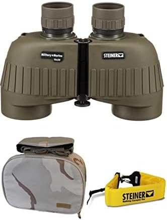 Steiner 10x50 Military Marine Binoculars + Float Strap & Premium Camo Case - Image 2