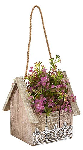 Presque Naturel Orpin et d'eucalyptus en Nichoir Panier à Suspendre