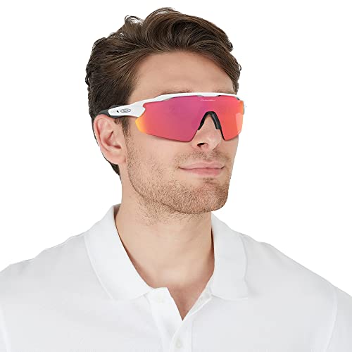 Oakley Men's Oo9211 Radar Ev Pitch Rectangular Sunglasses, Polished White/Prizm Field, 38 Mm #TOP6