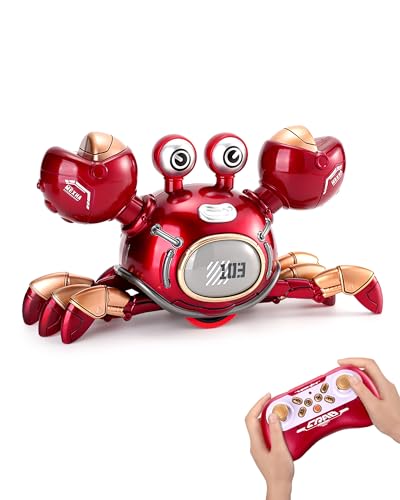 Kizmyee Cangrejo RC Mecha mit Musik und bunten Lichtern, um 360 G...