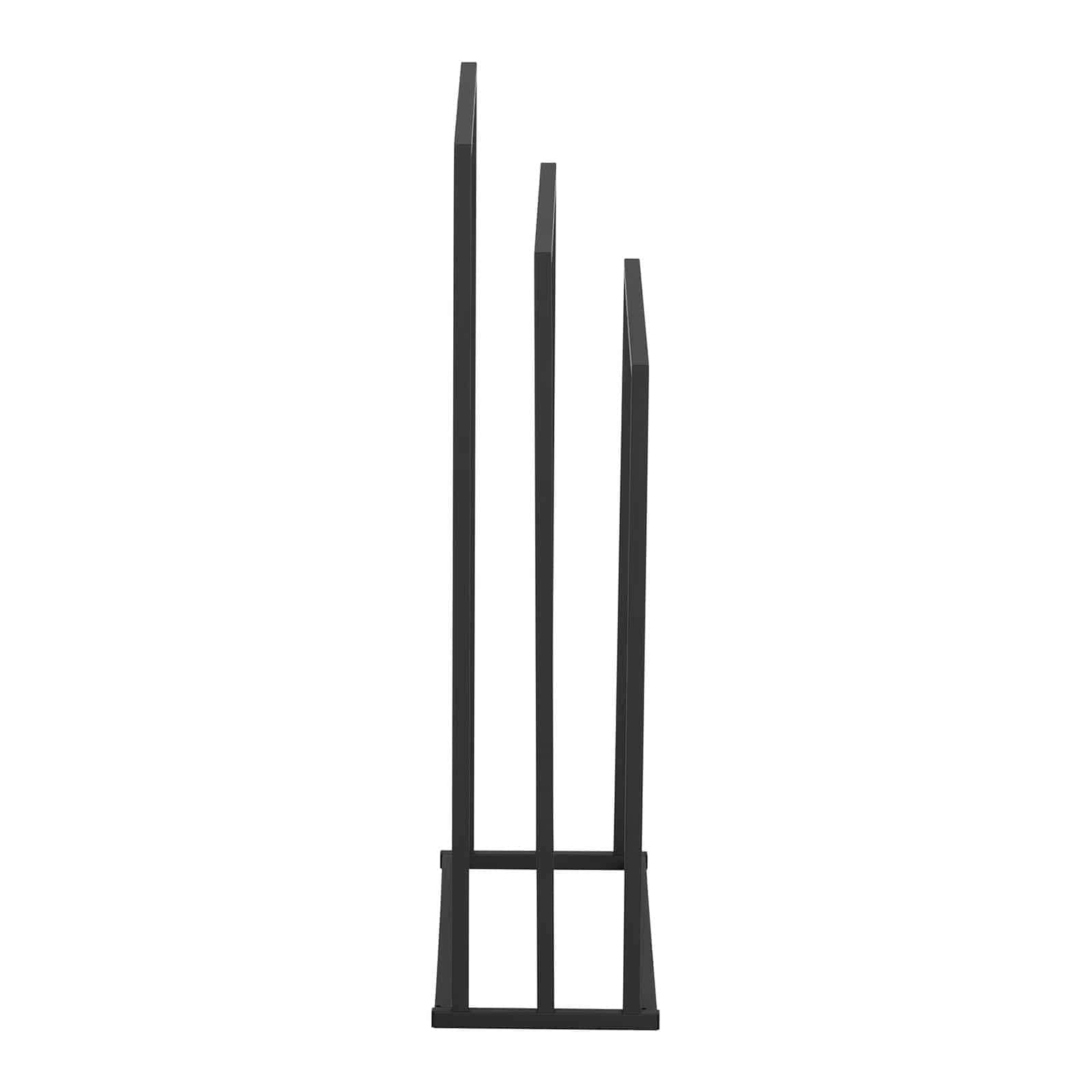 Physa Porte-Serviette sur Pied en Acier 3 Barres (3 Barres, Largeur 55 cm, Capacité de 6 kg, Noir)