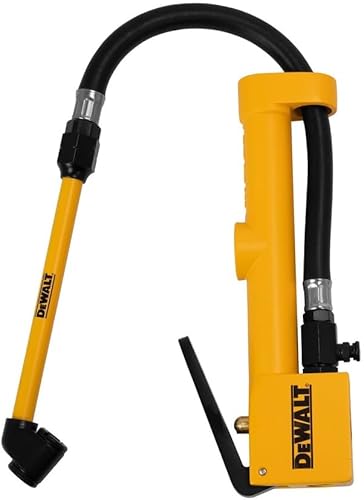 Inflador de neumáticos DEWALT resistente con mira y manguera de 10 pulgadas (0-160 PSI) (DXCM024-0409)