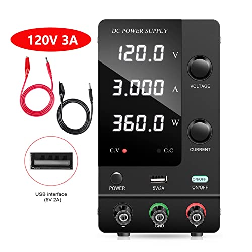 Alimentation CC encodeur rotation continue DC pour banc reglable LCD 120V - 3