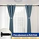 Teleskopstange Ohne Bohren, 328-377cm Ausziehbare Edelstahl Duschvorhangstange für Große Fenster/Duschraum (Schwarz 1, 328-377cm)