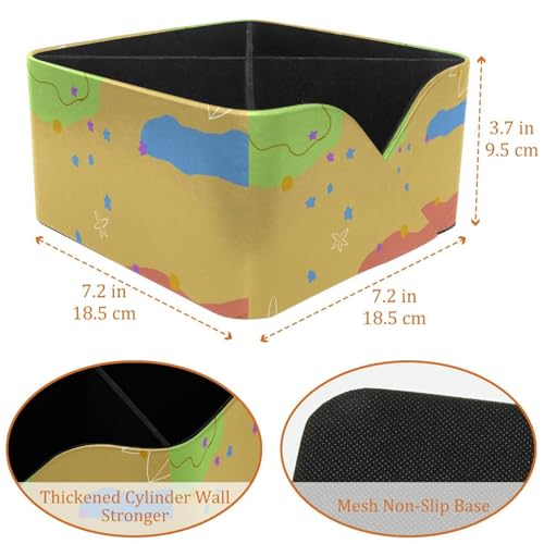 Boîte de rangement géométrique rectangulaire et robuste pour bureau