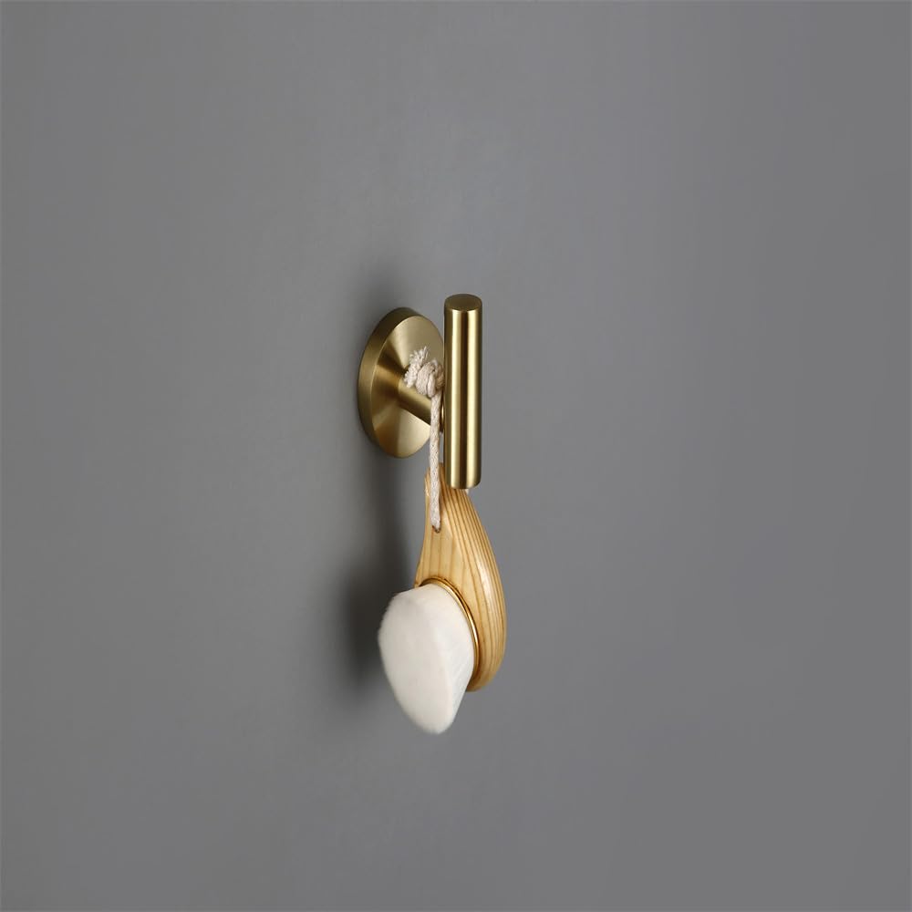 Juego de Accesorios de baño de Oro Cepillado, Kit de herrajes para Montaje en Pared, toallero, Soporte para Rollo de Papel higiénico, Gancho para Bata, PC, Soporte para Papel, h