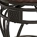 Hillsdale Montello Backless Swivel Counter Stool, Old Steel Finish with Brown Faux-Leather