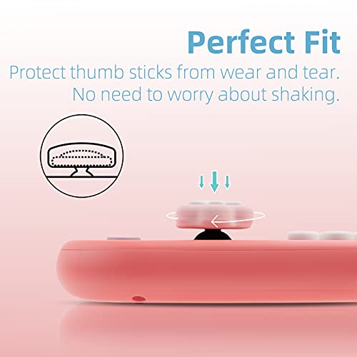 Image of GeekShare Cat Paw Shape Thumb Grip Caps,Soft Silicone Joystick Cover Compatible with Switch /OLED /Switch Lite,4PCS (Glitter)