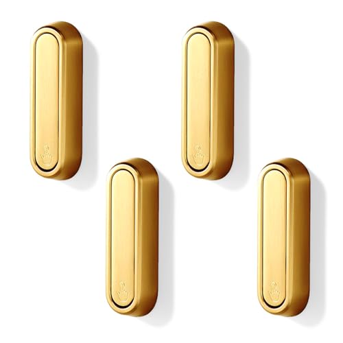 DUINIU 4 Stück Goldener Unsichtbarer Wandbehang, Klappbare Kleiderhaken Aus Metall, Aufbewahrungshaken Für Kleiderschränke, Geeignet Für Schlafzimmer, Badezimmer Und Wohnzimmer.
