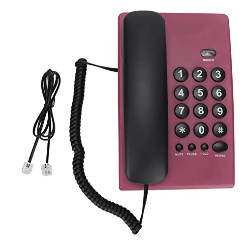 Teléfono fijo KXT504 con doble auricular magnético y batería miniatura 6