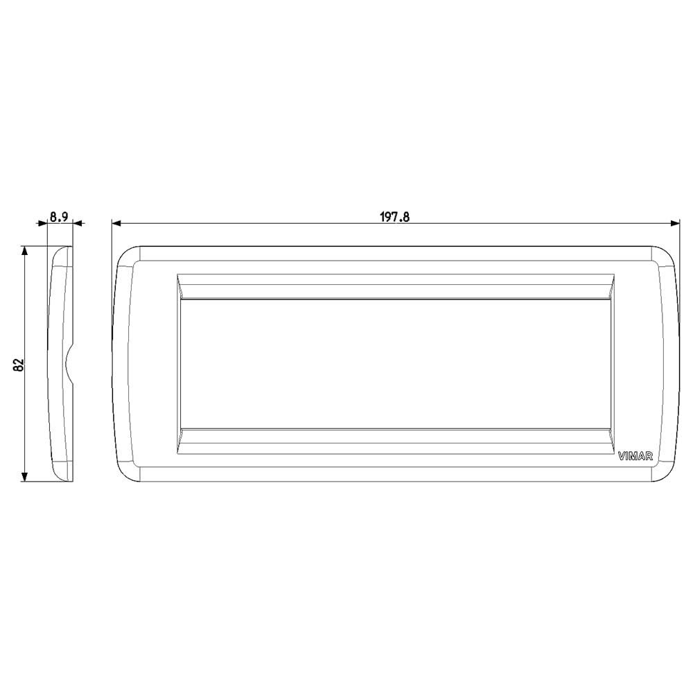 VIMAR SERIE IDEA – Platte RONDO 6 Modul Kunststoff weiß Idee