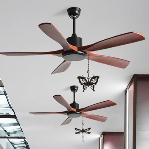 Image of Dragonfly and Butterfly Fan Pull Chain Extender,Bronze Pendant Chain Pull Rope Switch, Lighting Decoration Fan Decoration Extension Chain.