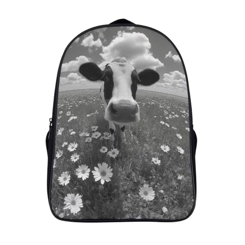 Mochila linda para preescolar con diseño 3D de vaca perfecta como regalo de cumpleaños