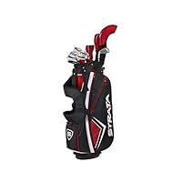 Strata Plus 14-teiliges Golfpaket-Komplettset, Rot