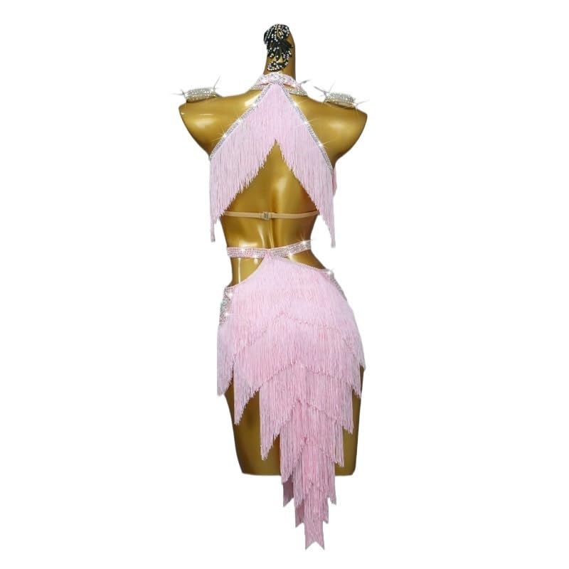 lateinisches Tanzkleid lateinisches Tanzkleid sexy Party Ballrock Mädchen Linie Fransen Kleidung