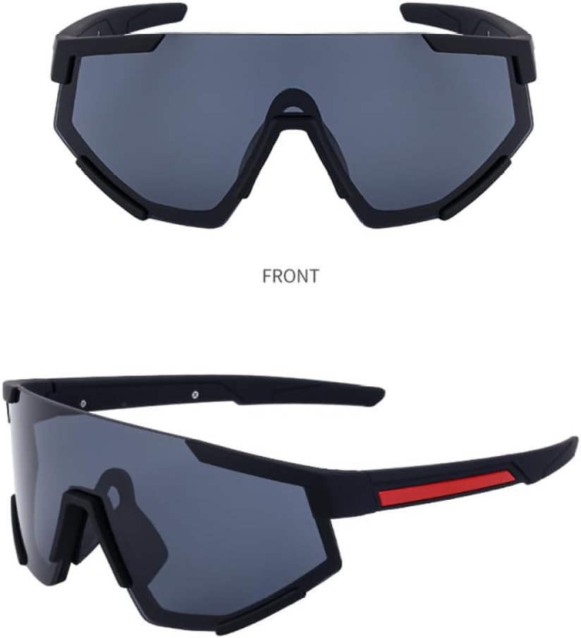 Sports Sunglasses Men Women Brand Fashion Oversized One- Piece Sun Glasses Male Wrap Around Goggles