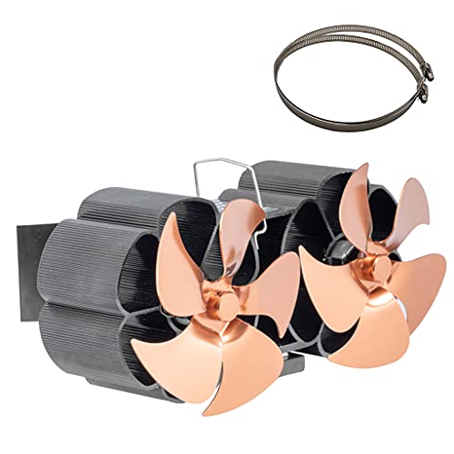 Mirweon Quiet Home Fan 10 - Ventilador de distribución de calor eficiente para estufa más grande