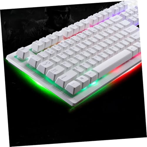 Clavier et Souris Mécaniques PC Gamer Rétro-éclairé Blanc NUOBESTY - 5