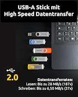 Intenso Basic Line 5X 64 GB USB-Sticks USB 2.0 Speichersticks, 5er Pack – Ansicht 4