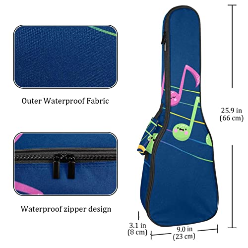 Housse pour ukulélé avec notes de musique et housse colorée pour ukulélé ténor soprano de 58,4 cm d’épaisseur 10 mm d… - Les Beatles, Paul McCartney, John Lennon, RIngo Starr, George Harrison Housse pour ukulélé avec notes de musique et housse colorée pour ukulélé ténor soprano de 58,4 cm d'épaisseur 10 mm d… – Image 5