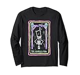 the hanged man tarocchi carta stregoneria pastello goth skeleton maglia a manica
