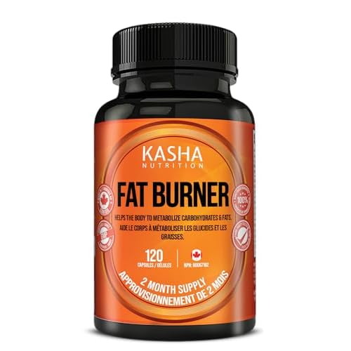 New! Kasha Nutrition Thermogenic Fat Burner for Women and Men – Designed to Help Metabolize Carbohydrates & Fats | Appetite Suppressant – Could Help to Increase Satiety | Weight Loss Pills for Men & Women | Garcinia Cambogia, Green Tea Extract, Green Coffee Bean and Chromium | Keto Friendly | 120 Diet Pills / Capsules