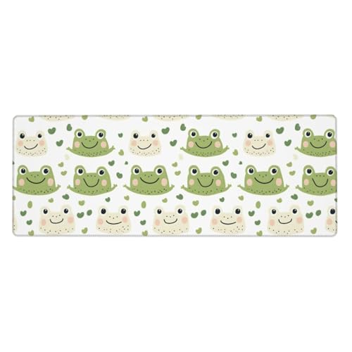 Tapis de bureau grenouille mignonne pour ordinateur portable et clavier dans votre espace de travail