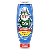 Fairy Max Power Washing Up Liquid Antibacterial 730ML, Easy and Effortless Cleaning, Even On Your Greasiest Pots and Pans