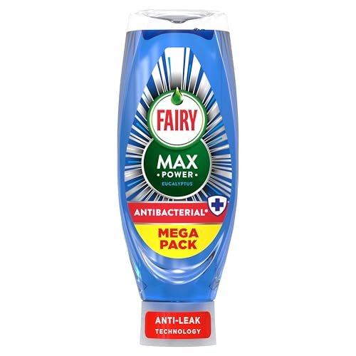 Fairy Max Power Washing Up Liquid Antibacterial 730ML Easy and Effortless Cleaning Even On Your Greasiest Pots and Pans
