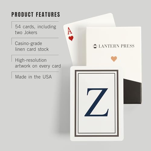 Baraja de cartas Póker Monogram Estate gris azul 52 cartas miniatura 3